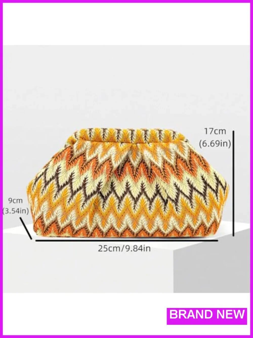 Handwoven Bohemian Clutch Purse with Metal Frame Closure, Bridesmaid Evening Bag